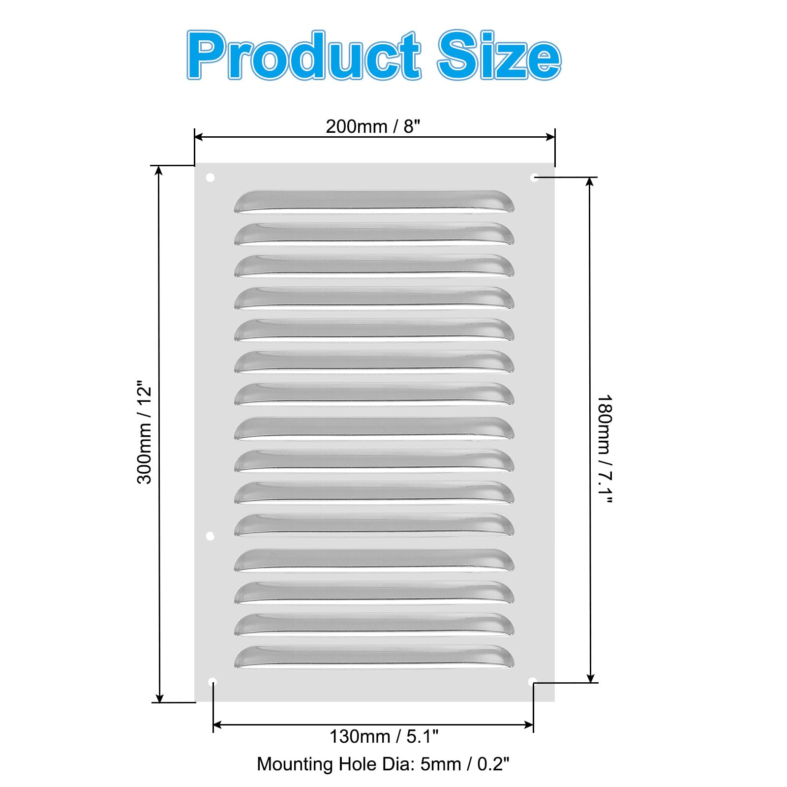 PATIKIL 8 x 12 Inch Aluminum Vent Cover - Image 2