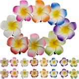 40PCS Frangipani Artificial Foam Hair Clips for Bridal, Wedding, Luau, Beach, Tropical Party Decorations