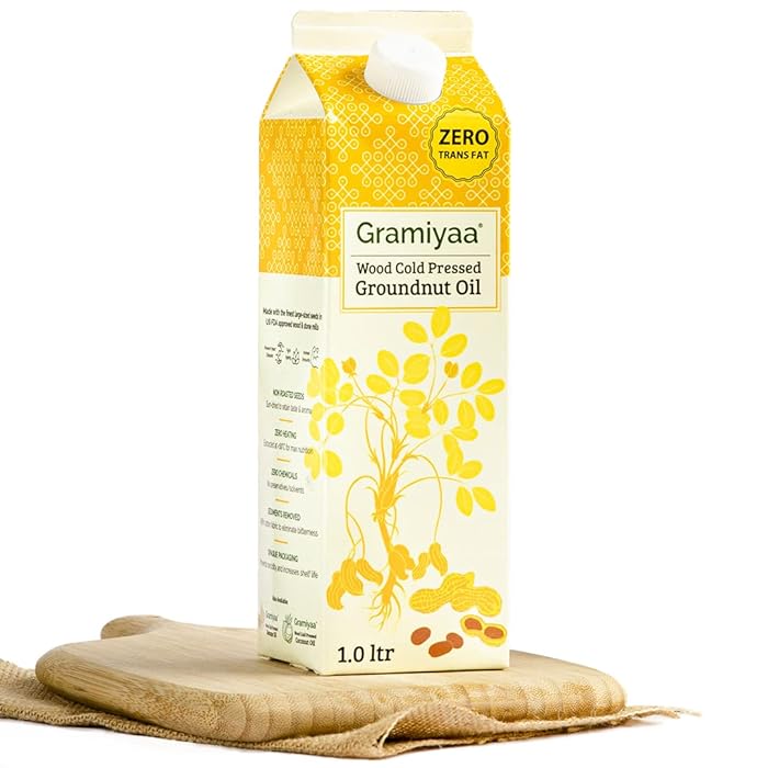 Buy Gramiyaa Wood Cold Pressed Groundnut Oil (Peanut Oil) 1 Ltr