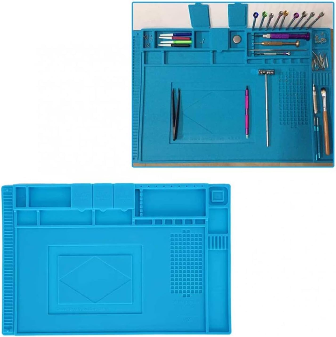 Tappetino in gomma multifunzionale Riparazione Orologio Pad Elettronica Manutenzione Orologio Strumento di Riparazione per Orologi Kit di Strumenti di Riparazione/30219