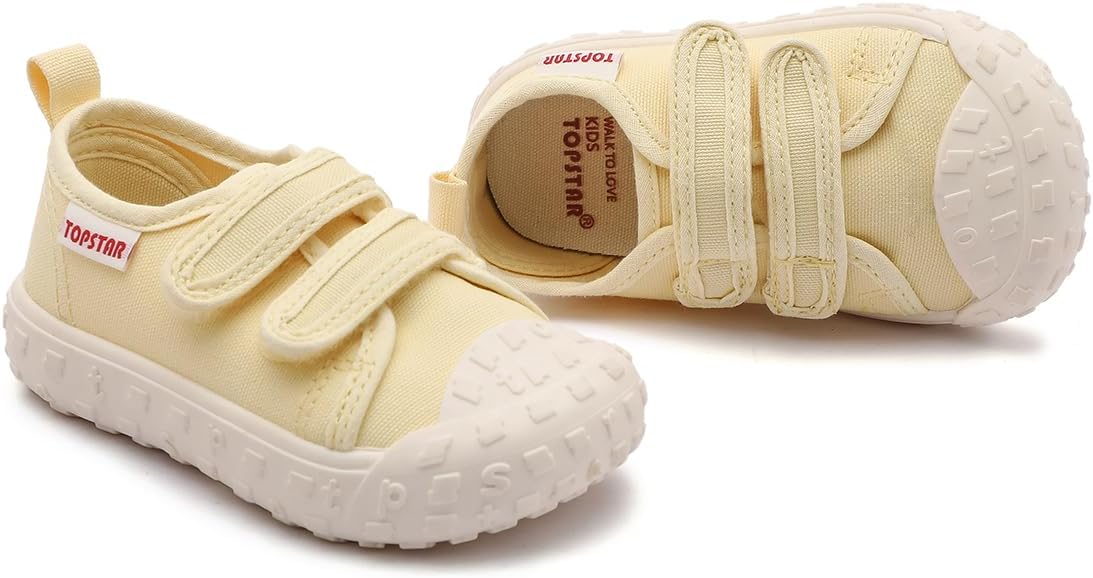 Toddler Canvas Shoes Baby Girls Boys Non-Slip Breathable Sneakers Lightweight Outside Walking Shoes 12 18 21 24 Months