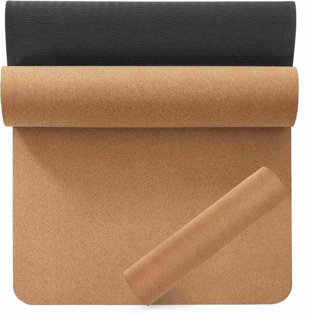 Proxima Health & Fitness Cork & TPE Yoga Mat | Extra Long Non-Slip Eco-Friendly Mat | 4mm Thick Cushion for Yoga, Pilates, and Fitness | Sweat-Absorbent, Anti-Tear Surface