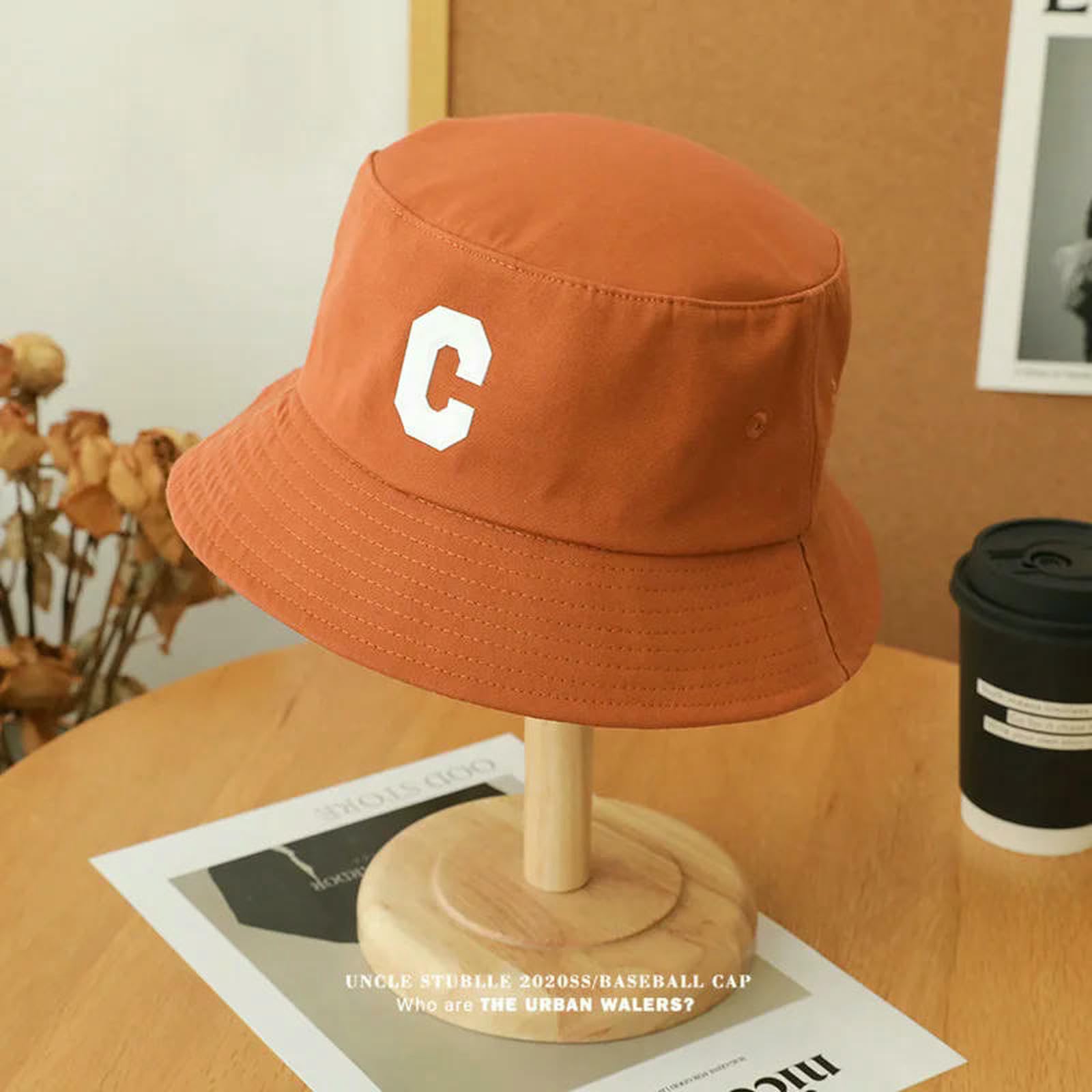 Kapelusz typu bucket duża głowa rozmiar na co dzień kapelusze wędkarskie dla mężczyzn bawełna litera C męska outdoorowa czapka wiosenna-9-xl (60 cm)