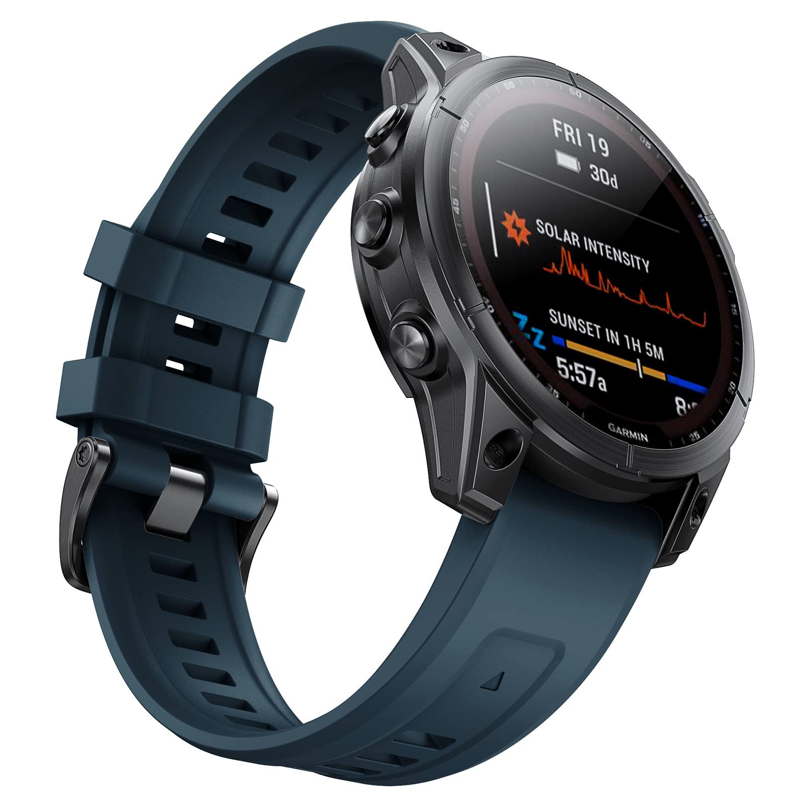 NotoCity Compatible with Fenix 5/7/8 Band, QuickFit 22mm Silicone Watch Band for Fenix 5/6/7/8 Series, Approach S70/S62/S60/Epix 2 Pro 47mm