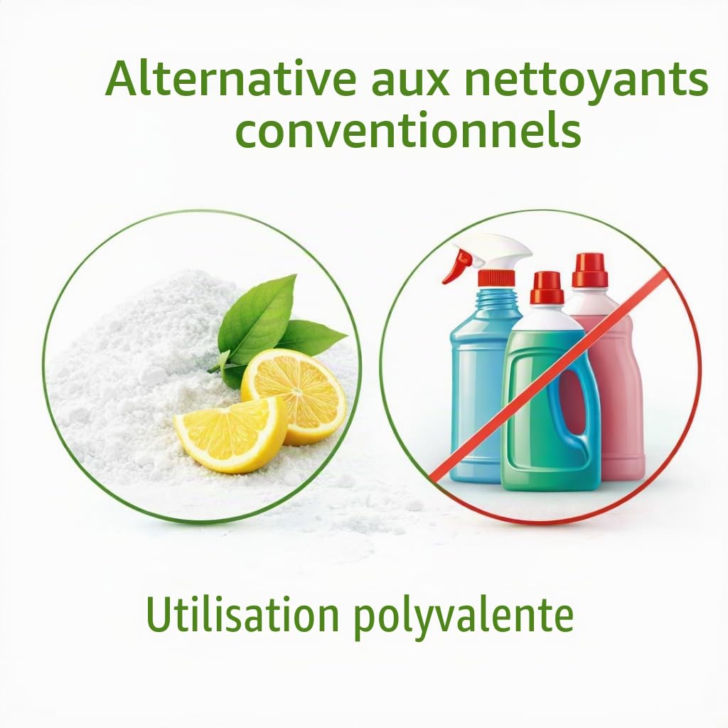 GiDeli Acide Citrique 20kg E330 Qualité Alimentaire - Poudre Blanche Pure pour Pâtisserie et Conserves - Détartrant Naturel Grand Format pour Lave-vaisselle, Lave-linge - Booste Votre Lessive