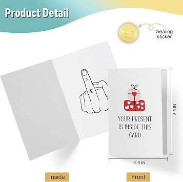 Spercy Funny Birthday Card for Friends, Rude Birthday Card for Him Her, Offensive Birthday Card, Birthday Card Gifts for Women Men