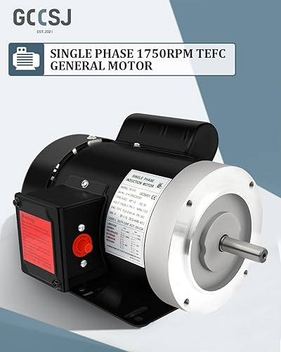 Miniatura 2 de Motor eléctrico 12HP 1750RPM Motor monofásico de uso general 115230V 78 "diámetro de eje CWCCW TEFC