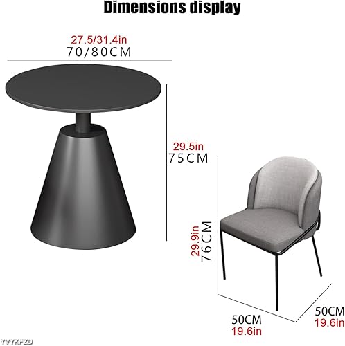 Miniatura 2 de YVYKFZD Mesa de club de oficina pequeña, mesa redonda de conferencias, mesa de café, mesa de comedor para cocina, juego de mesa de comedor para 4,