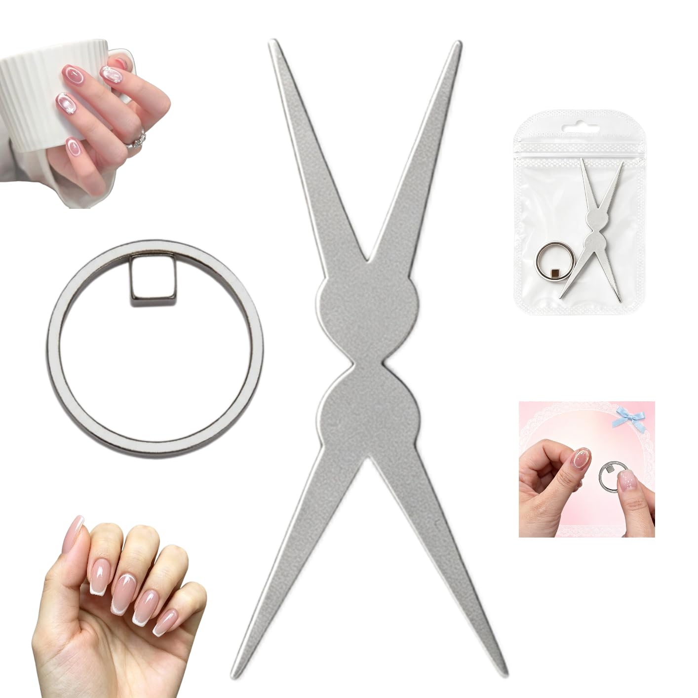 Ring-Shaped Cat Eye Magnet for Nails - Strong Nail Tool