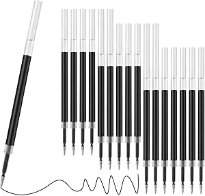 20 LVZONGXIN Gelschreiber Minen 0,5mm - Kompatibel Mit Pilot G2 Schwarz