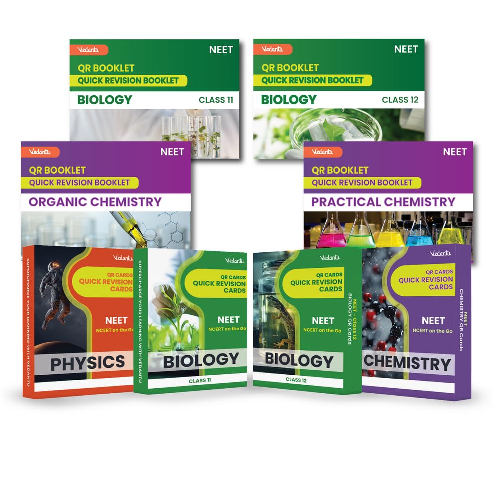 Image of Vedantu Quick Revision Cards for NEET Physics, Chemistry and Biology 2025 | NEET Flash Cards for Quick Revision | Revision Booklet for NEET 2025 | NEET QR Cards
