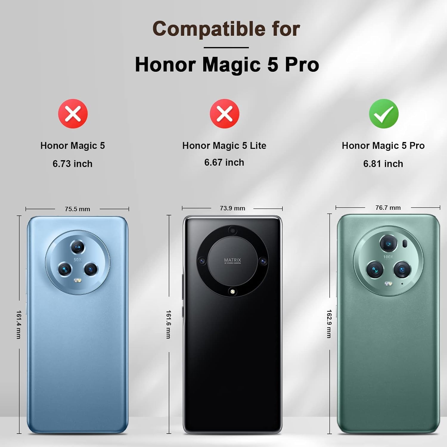 Flip-Hülle Für Honor Magic 5 Pro 5G – PU-Leder Mit Kartenfächern, Standfunktion & Magnetverschluss