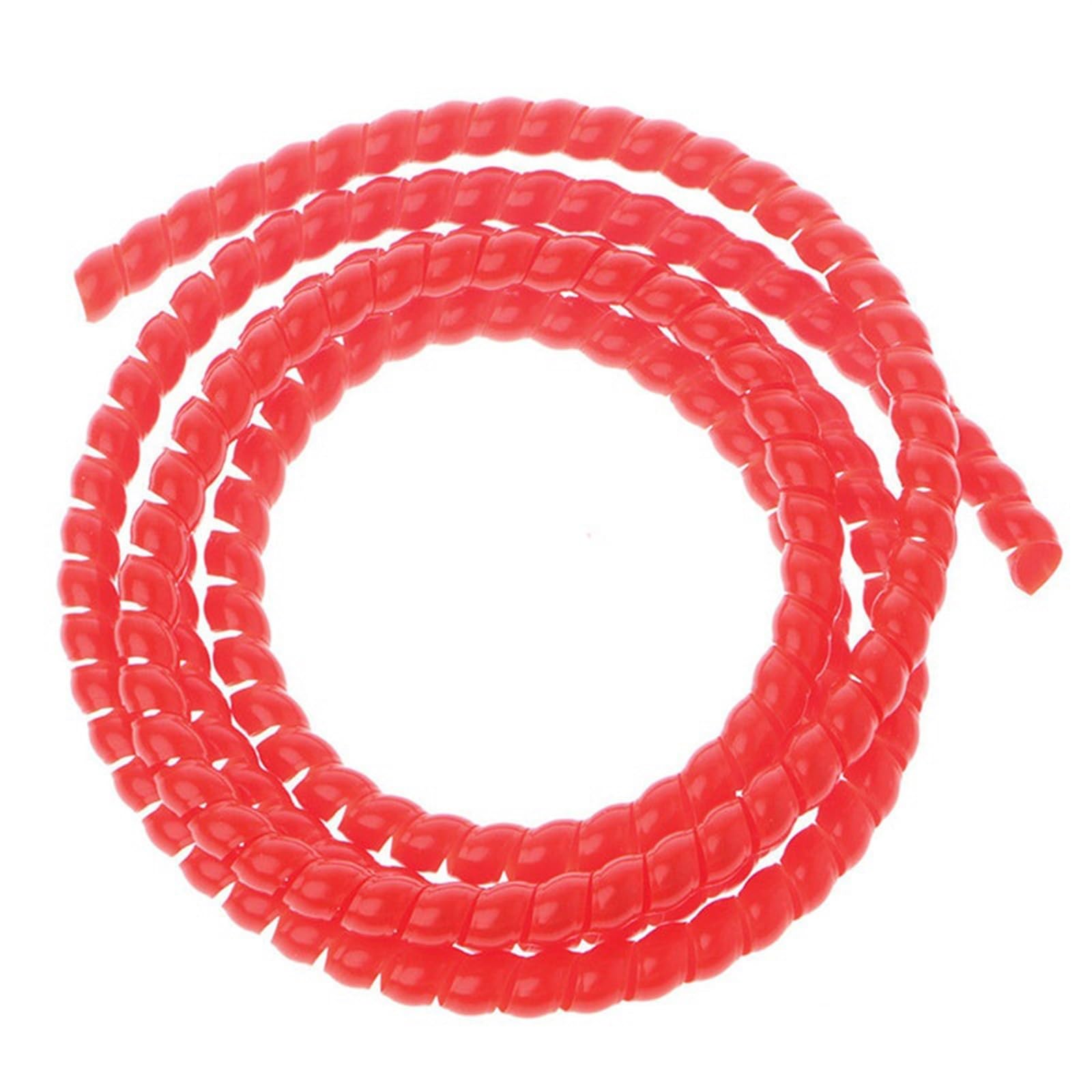 Tubo enrollador de Cables, Manguito Flexible for gestión de Cables en Espiral, Tubo 2 Metros(Red,20mm Inside Diameter)