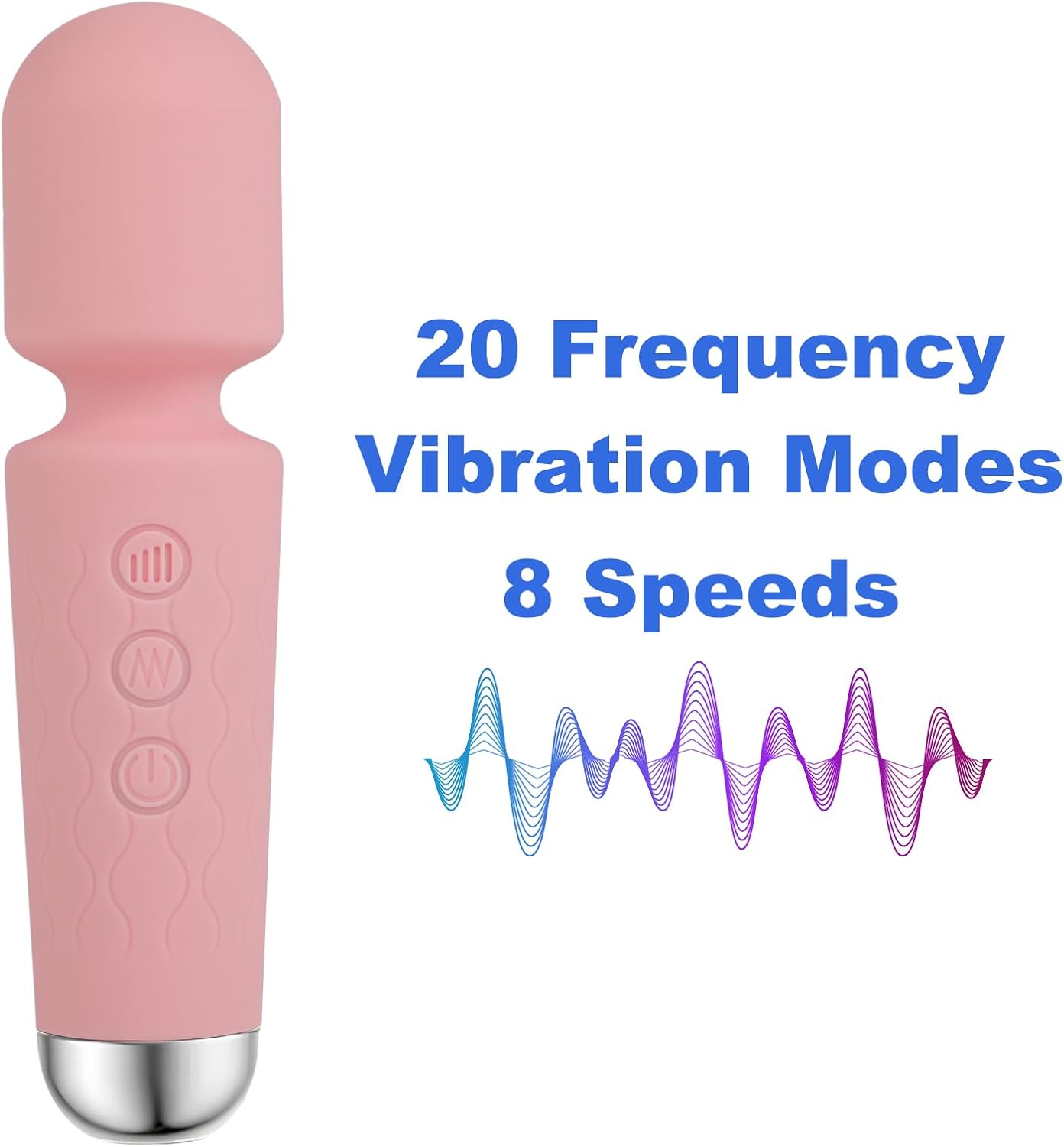 Personal Massager, Micro Wireless Massager, Small & Powerful, Waterproof Portable, Suitable for Relieving Neck, Leg and Shoulder Pain, Pink