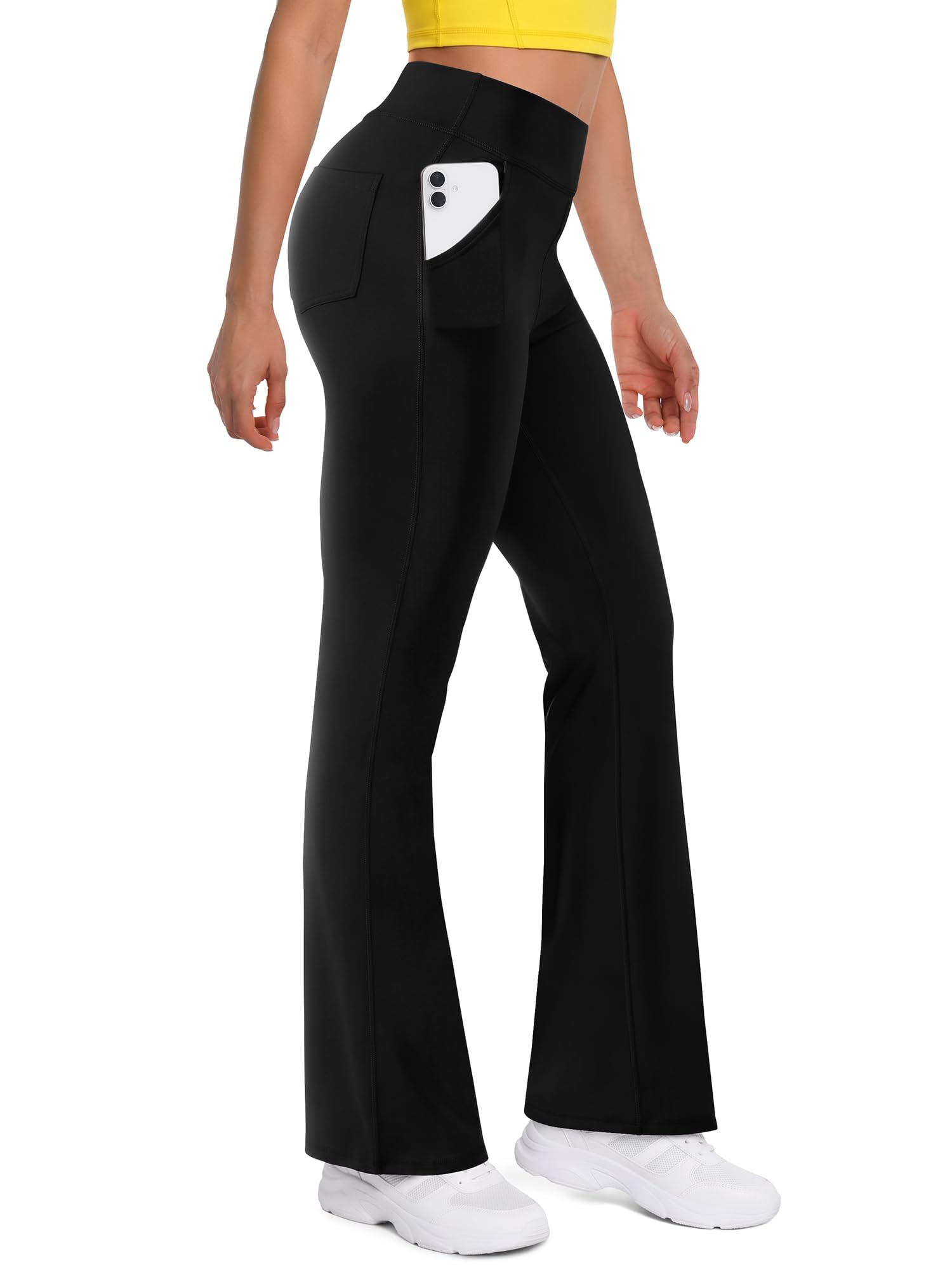 Womens Yoga Pants High Waisted Bootcut Flared Leggings
