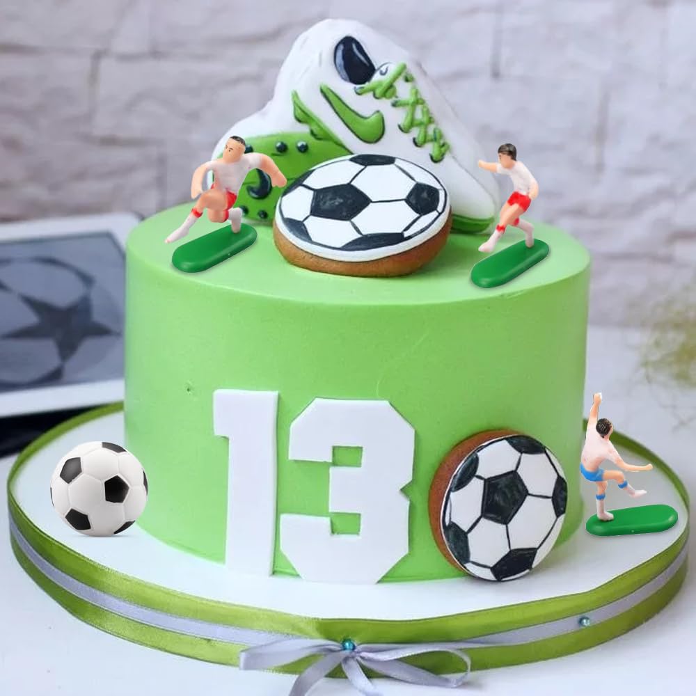 24 PIÈCES DESSIN Animé Jouer Football Gâteau Toppers Sport Garçons Fête