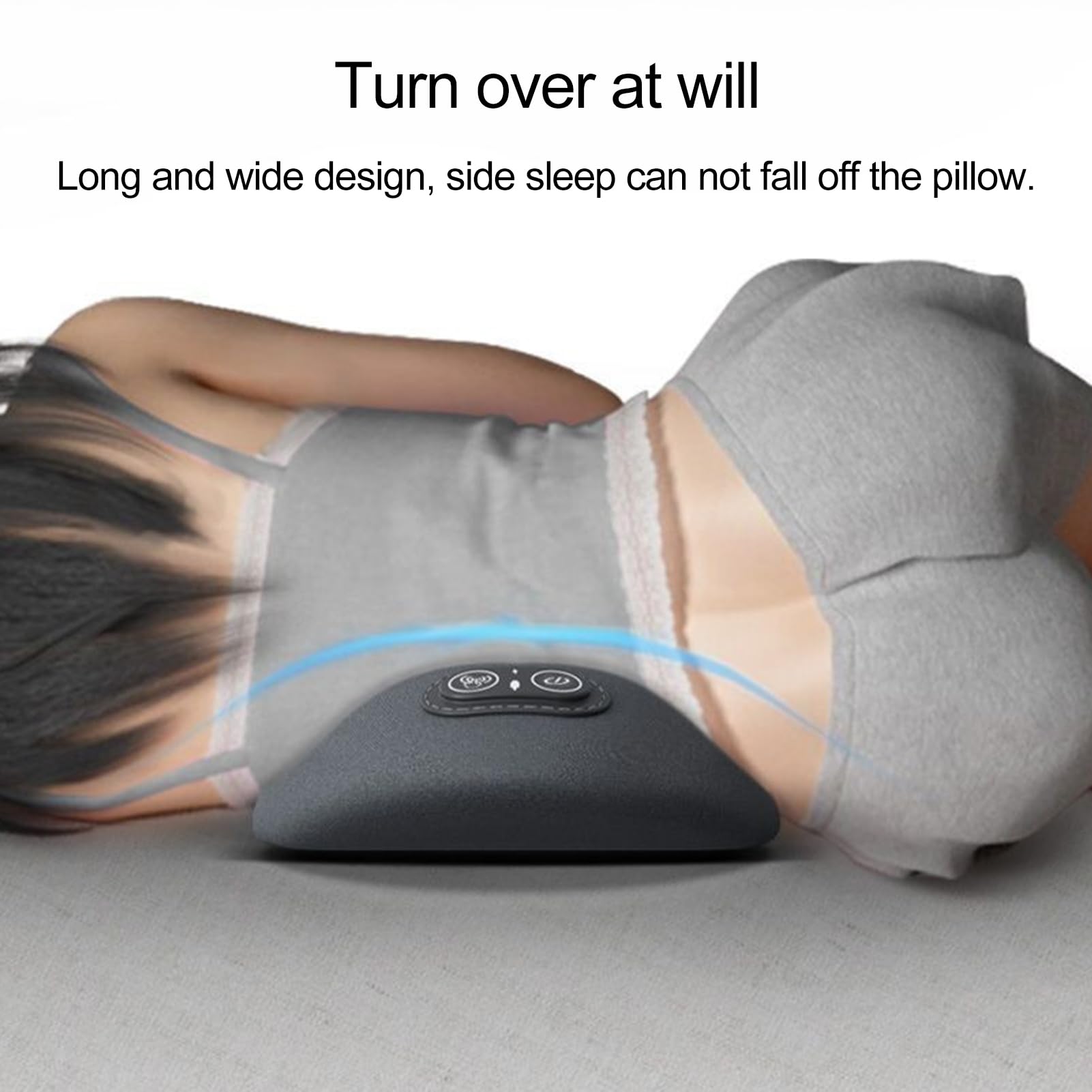 Curosleep Massagegerät Rücken, Massagekissen Mit Wärmefunktion (Hellgrau)