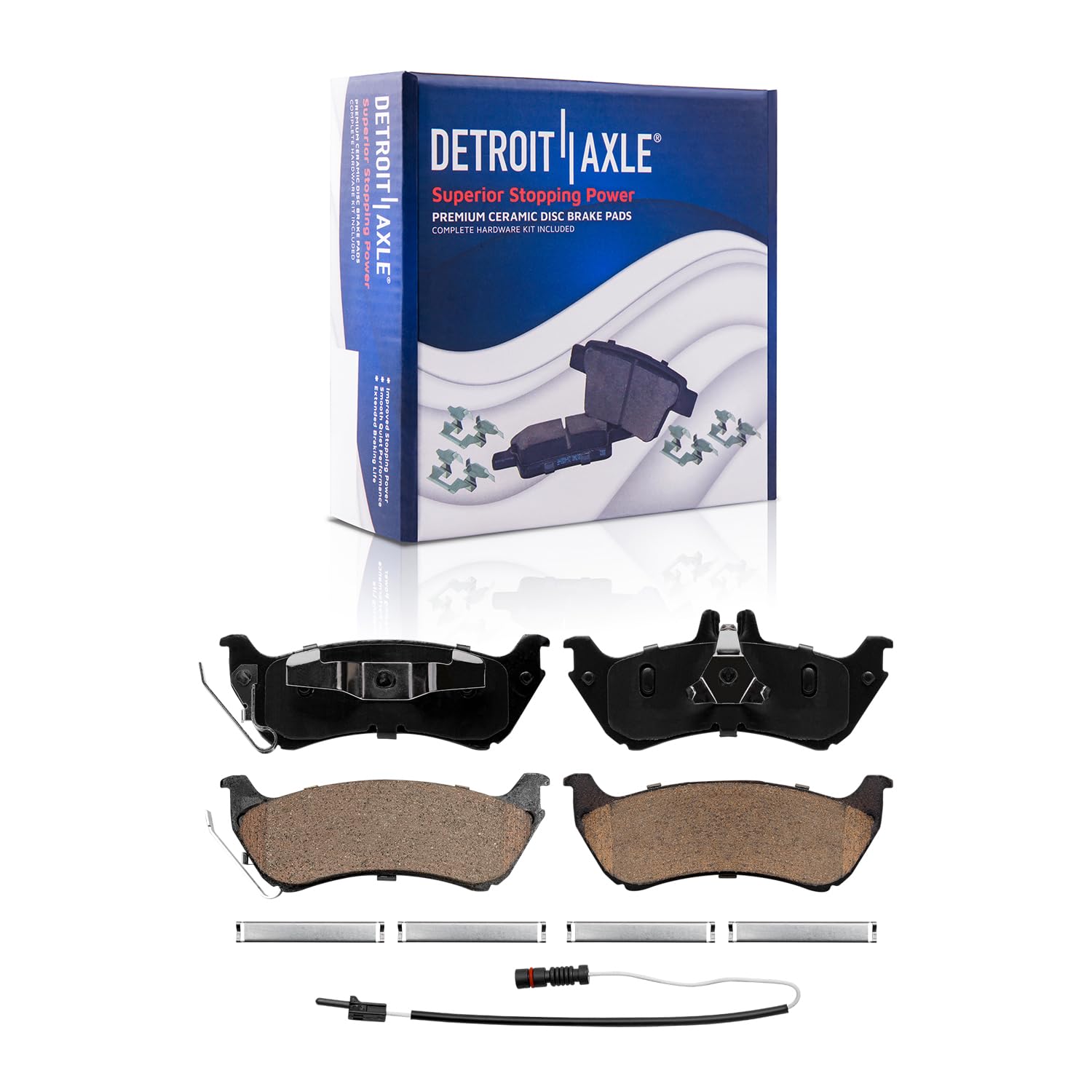 Detroit Axle - Rear Brake Pads for 98-03 Mercedez-Benz ML320, 03-05 ML350