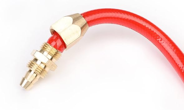 Hromee 4PCS Solid Brass Reusable Fittings For 1/4-Inch ID PU Polyurethane Hose, Air Hose Splicer End Repair Fittings
