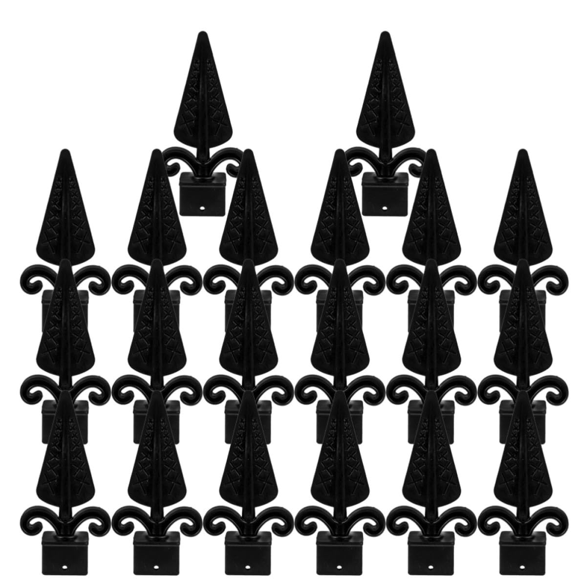 BETOOKY 20 Piezas Remates de Reemplazo para Cerca de Plástico Negro 8