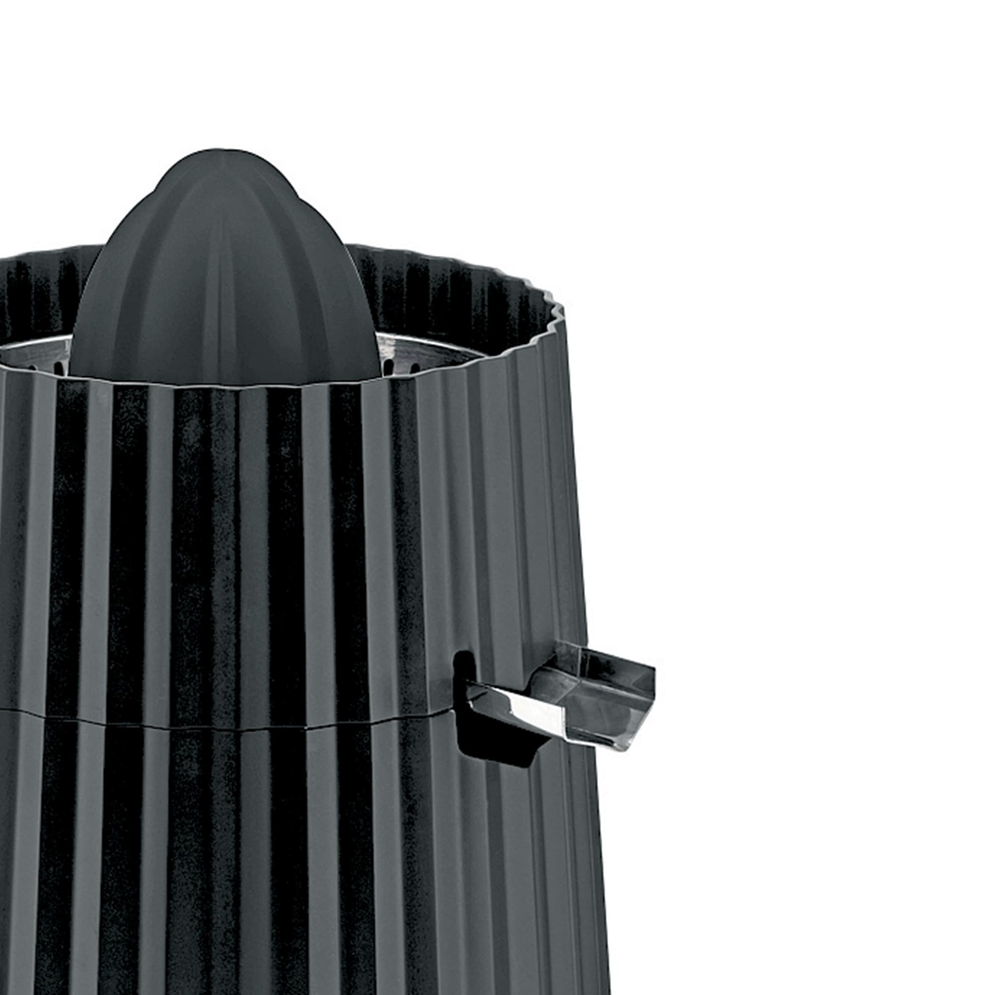 Alessi Plissé MDL07 B - Exprimidor de Cítricos Eléctrico de Diseño, en Resina Termoplástica, Enchufe Europeo, 80 W, Negro