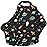 Carseat Covers Unisex - Black Creative Spacecraft Pattern Car Seat Canopy Cover for Babies, Multi-use Breastfeeding Cover, Baby Shower Gifts for Boy and Girls