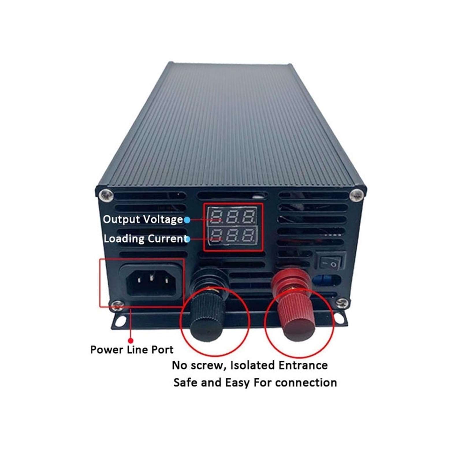 Falownik AC na DC 1500 W, 12 V, 24 V, 36 V, 48 V, regulowany zasilacz UPS do ładowarki i zasilania klimatyzatora (80 V – 1500 W)