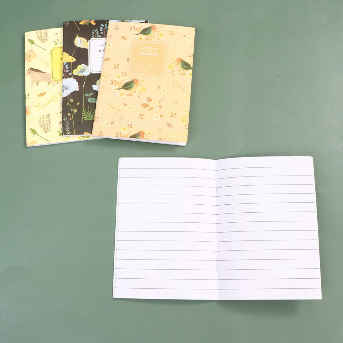 Gadpiparty 3 Set Mini Notebook Quaderni Piccoli Con Pagine Per Ufficio E Scuola Design Naturale Misto Facili Portare E Usare 50 Pezzi * 3