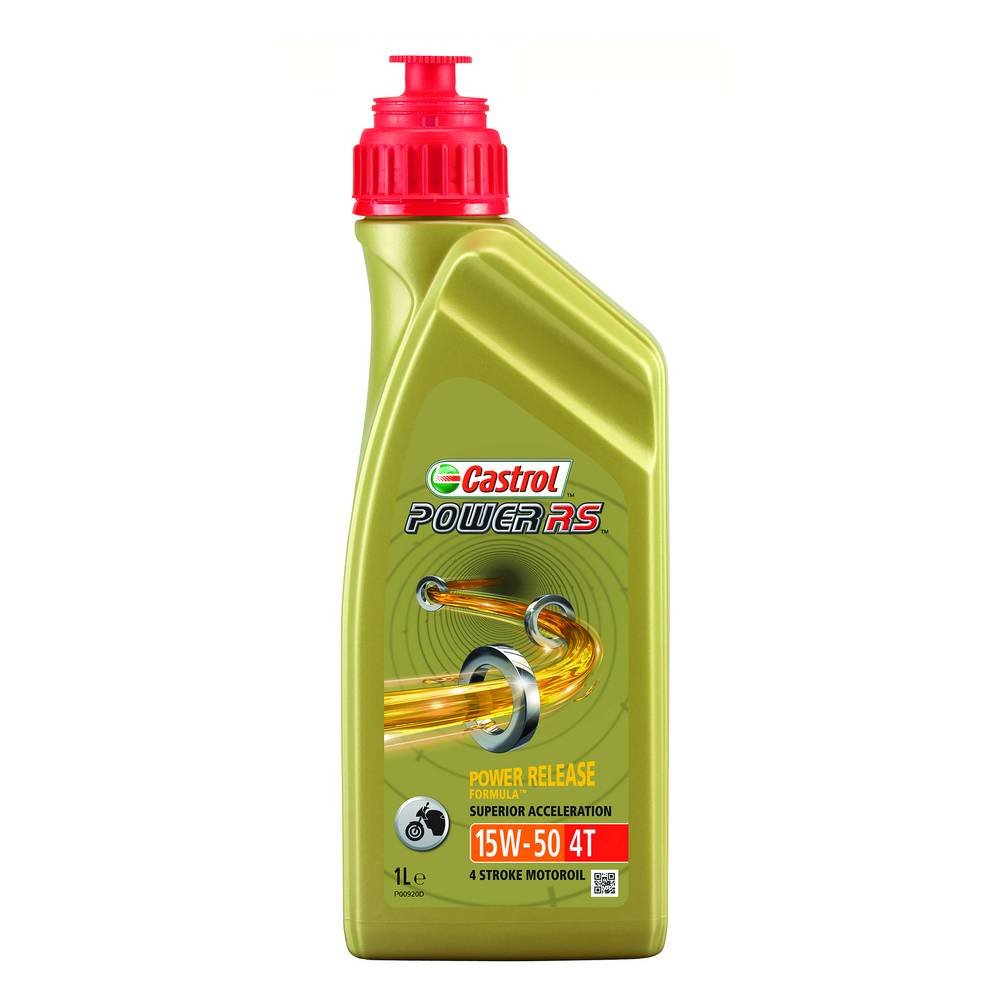 Castrol Power RS 4T Motoröl 15W-50 - 1 Liter, Für 4-Takt-Motorräder, Mit Power-Protection-Formel