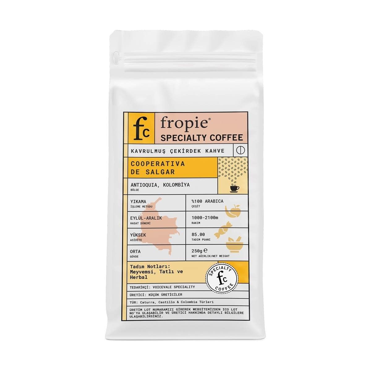 Fropie Kahve Kolombiya - Çekirdek 250 gr