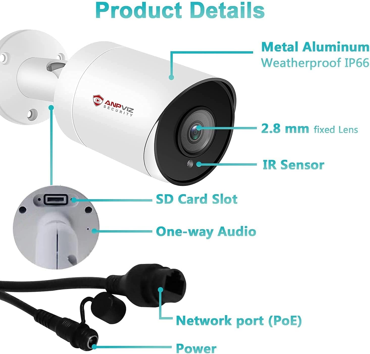 Review Discount Anpviz 5MP Bullet POE IP Camera with Microphone/Audio 100° Wide Angle Security Camera Outdoor Indoor, 2.8mm Lens Motion Detection,98ft, MicroSD Recording (256GB) for 24/7 Recording#IPC-B850W-DS Crazy Clearance Anpviz 5MP Bullet POE IP Camera with Microphone/Audio 100° Wide Angle Security Camera Outdoor Indoor, 2.8mm Lens Motion Detection,98ft, MicroSD Recording (256GB) for 24/7 Recording#IPC-B850W-DS