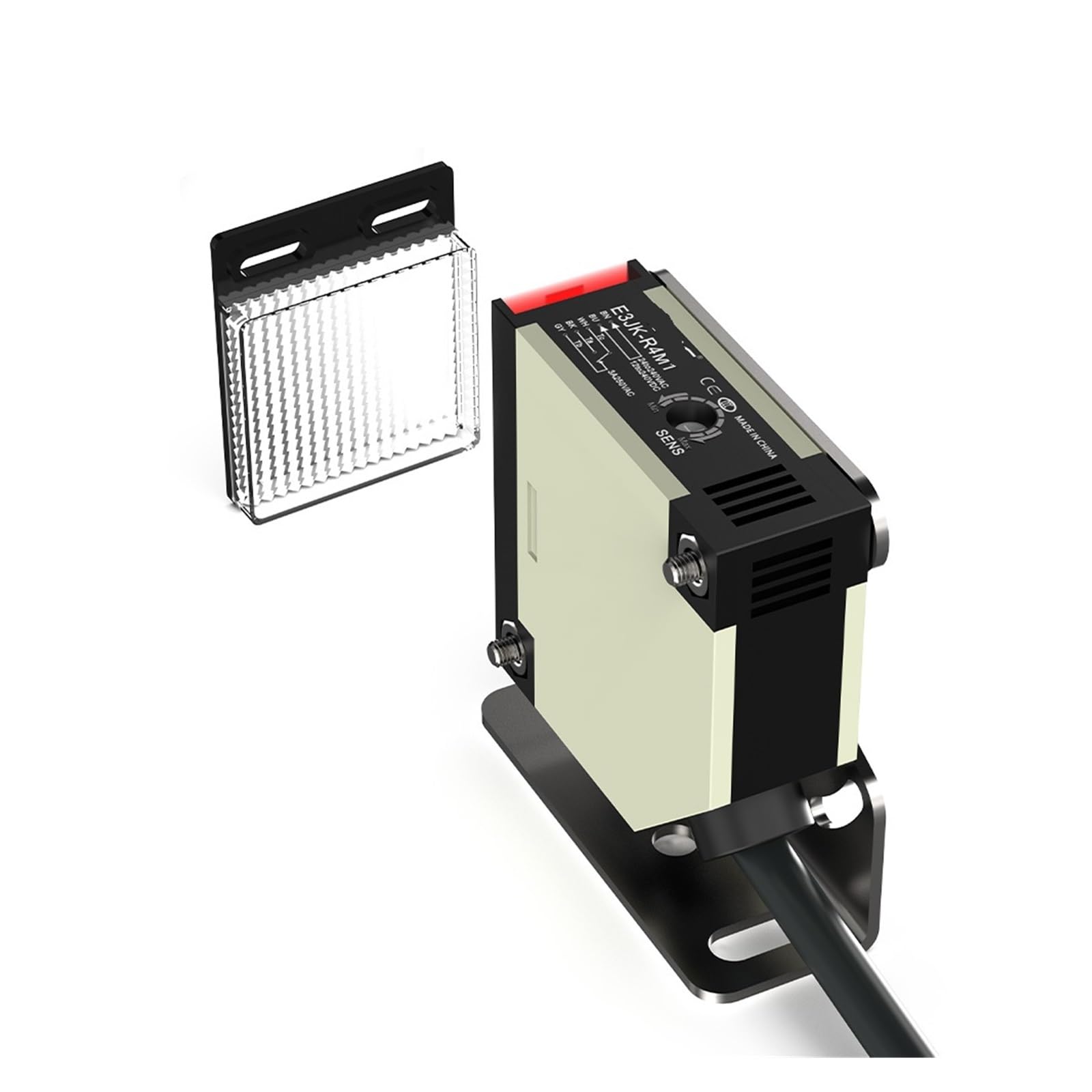 Sensor retrorreflectante E3JK-R4M1 con detección a 4 metros para control industrial
