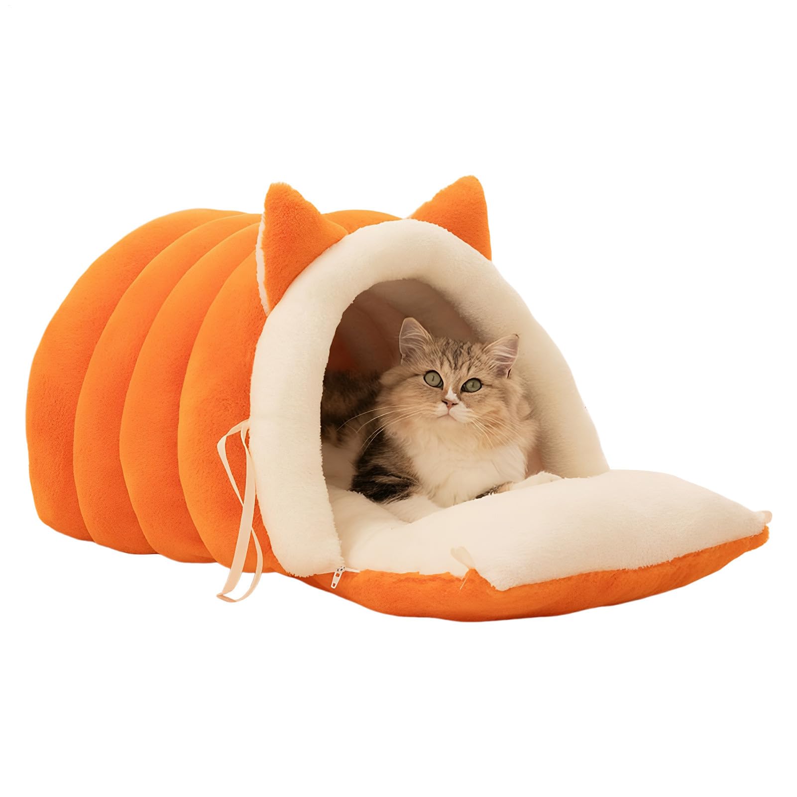 Lit pour chat chaud et semi-fermé pour balcon et intérieur