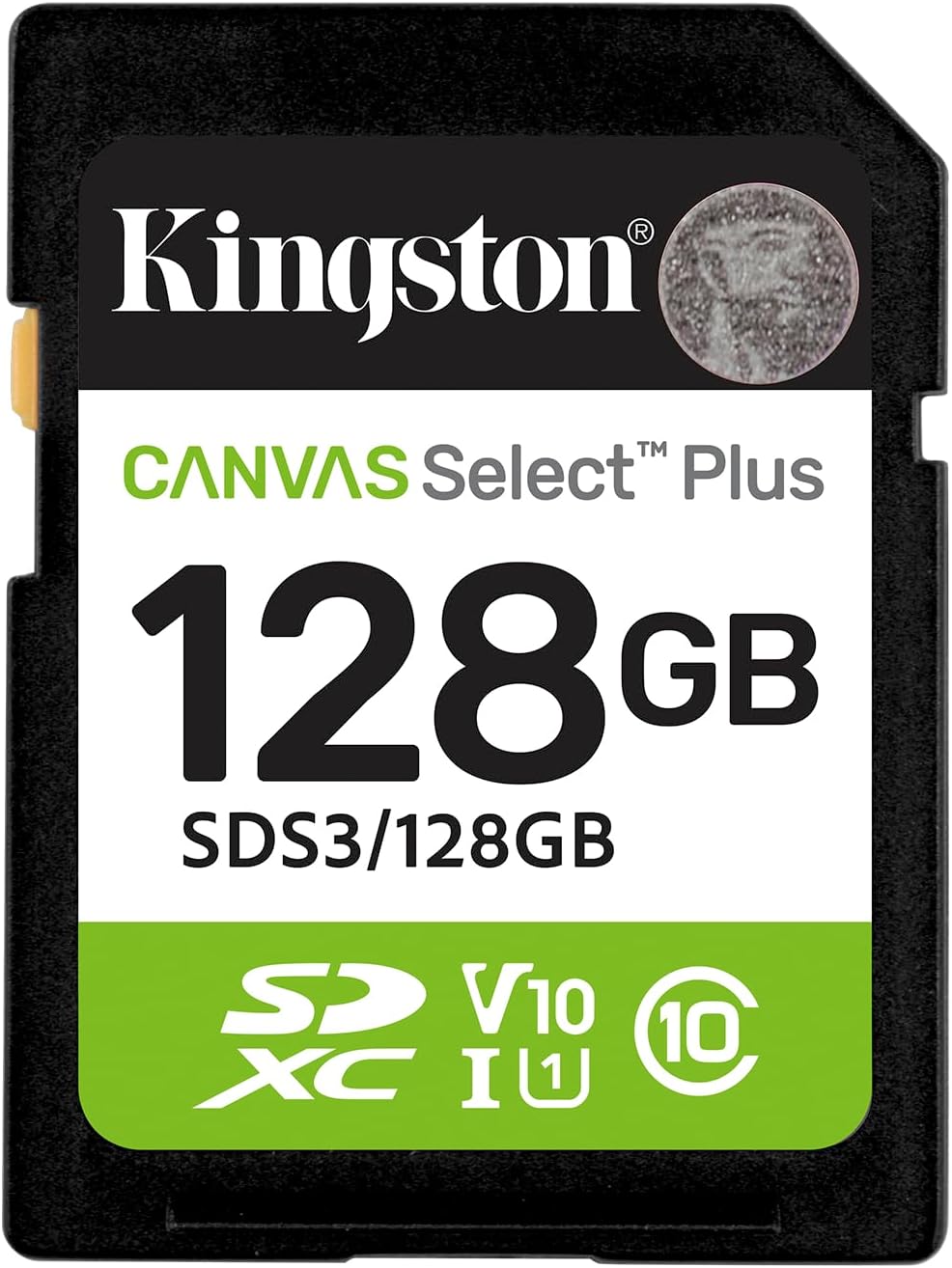 Kingston Canvas Select Plus 128GB SDXC Gen3 150MB/s C10 UHS-I U1 V10-SDS3/128GB SD Memory Card