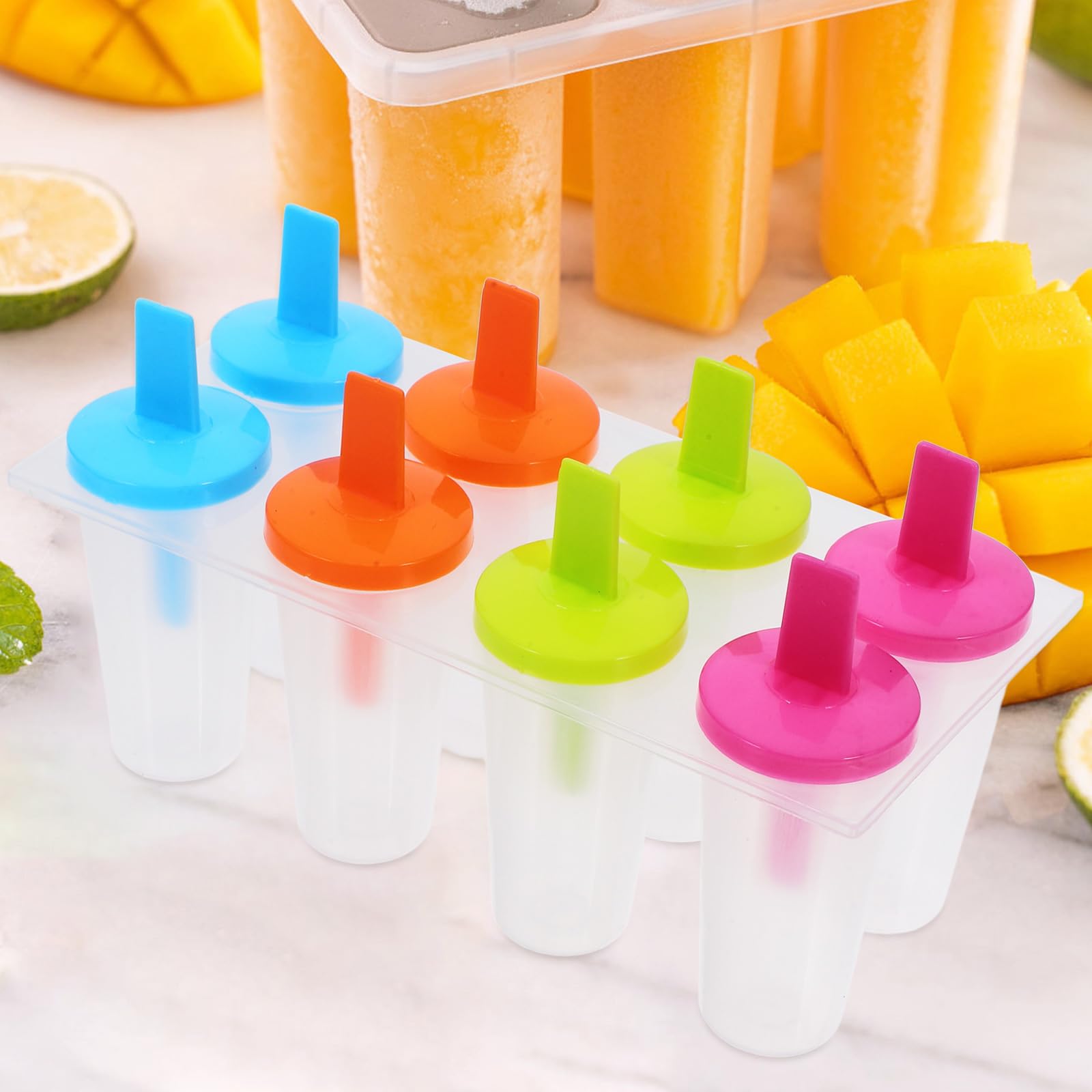 Zerodeko Moldes de silicona reutilizables de fácil liberación para congelador, para jugo casero, yogur, puré de manzana, gelatina, frutas y pudín, 3 juegos para niños, adultos, fiestas, picnics