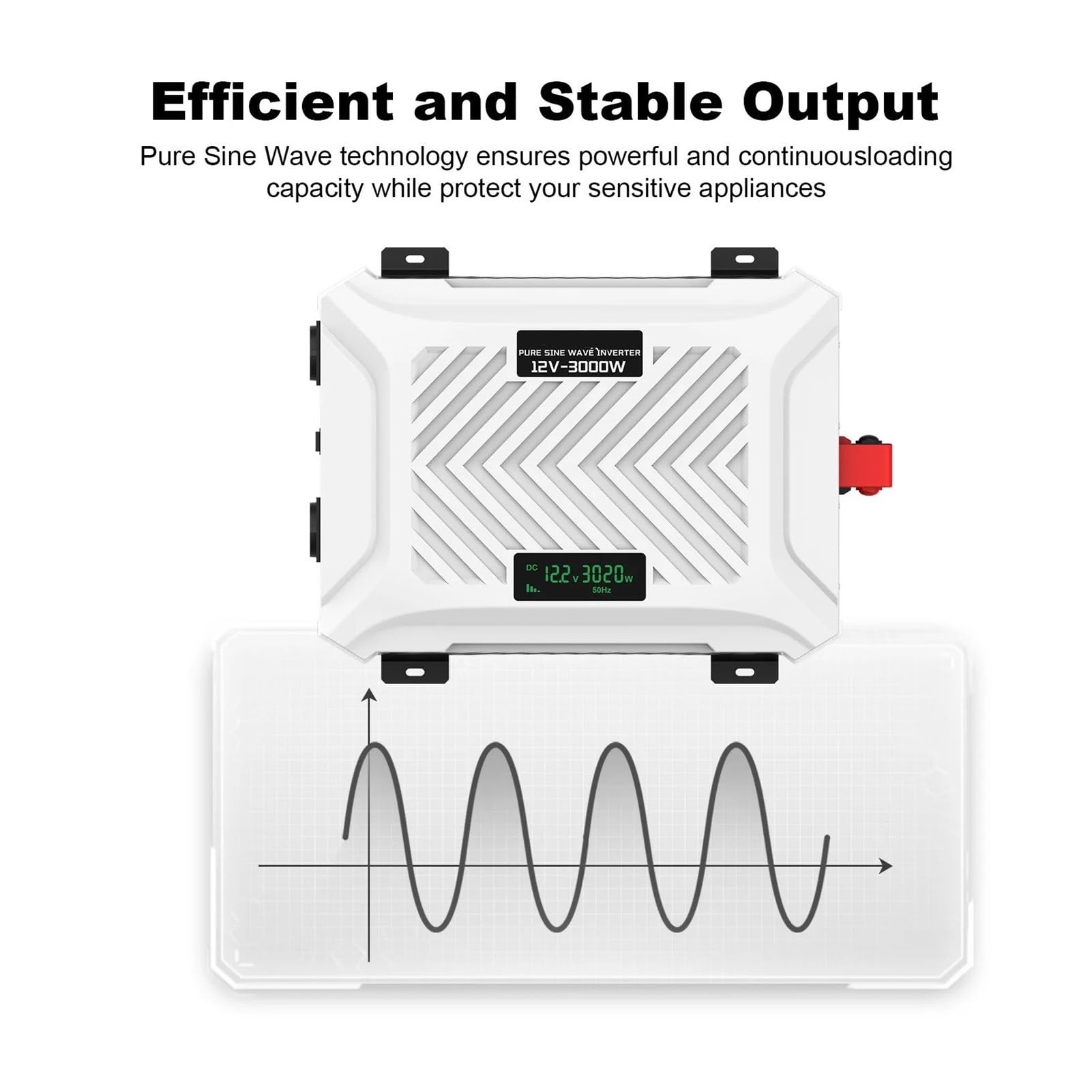 Power Inverter Inversor Corriente Inversor Onda Sinusoidal Pura 12 V CC A 220 V CA 3000 W Y 3500 W para Caravanas Autocaravanas Y Hogares.(PSWE3500W-24V-A)