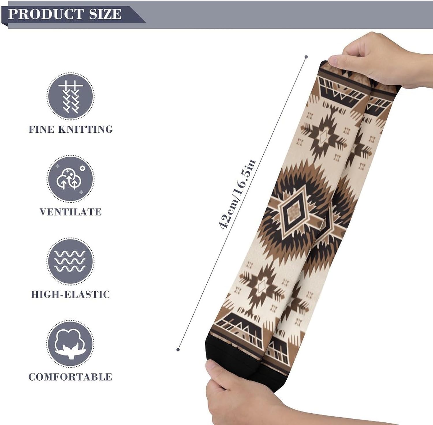 Native American Knee High Soccer Socks Moisture Wicking