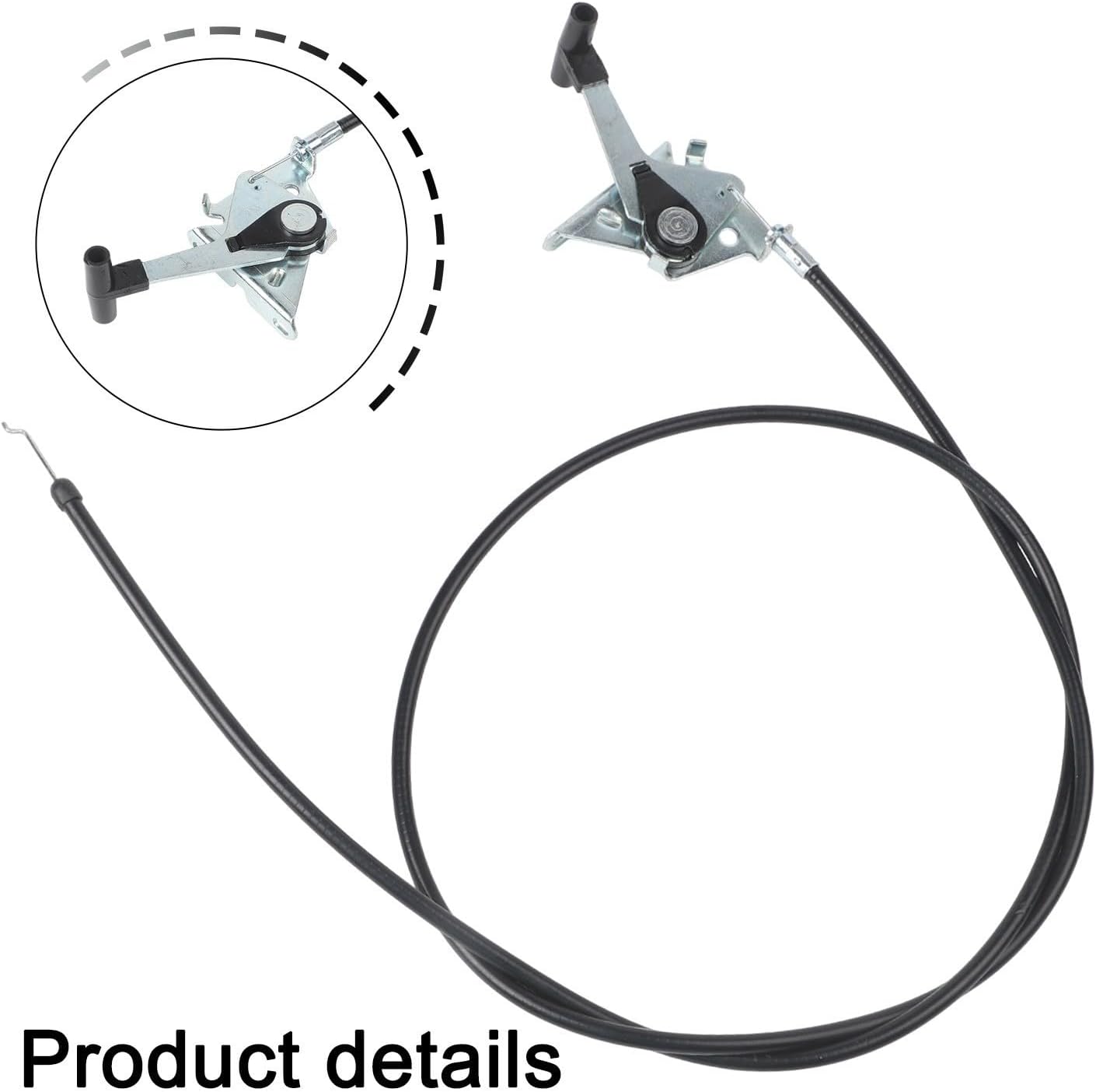 Throttle Control Cable 483975 V-Ride, Compatible with SVRII WS23 STS60 Lawn Mower Parts, Rubber Replacement Wire Assembly(1pc)