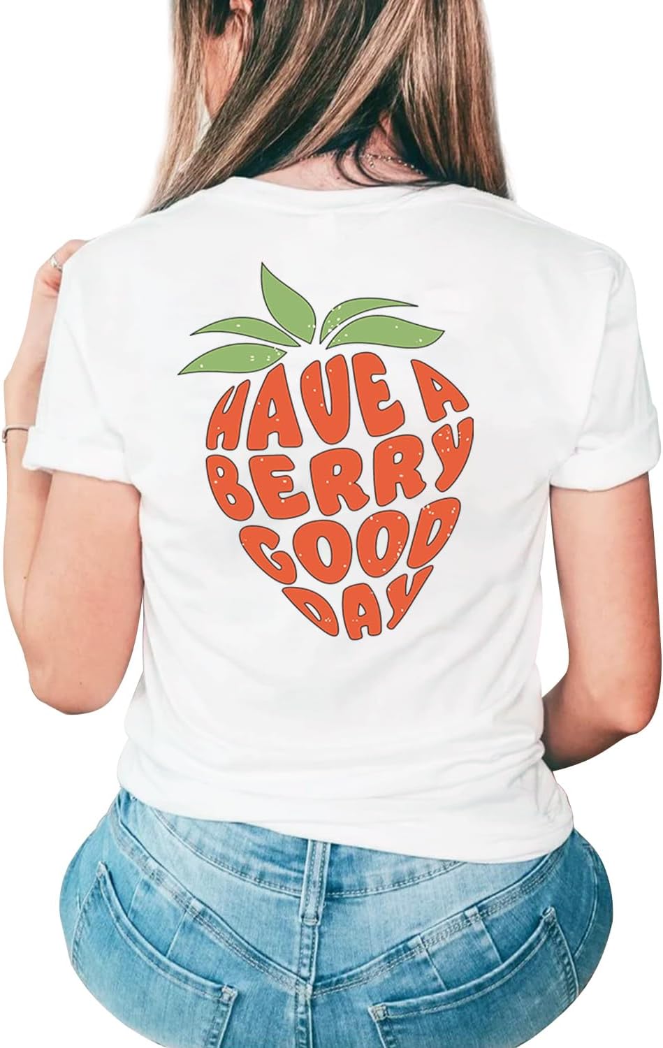 MAIHUN Strawberry Shirts Fruit Tshirts Strawberries Graphic Tee Garden Clothing Gardener Gift Tops - Image 4