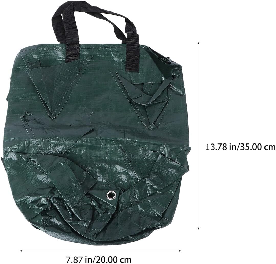 3 Gallon Hanging Strawberry Planter Bag, Vertical Garden Grow Bag with 10 Side Pockets for Herbs Flowers, Heavy Duty PE Fabric Aeration Pouch for Balcony & Patio, Dark Green