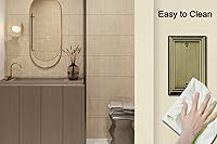 Vista 6 de Cubierta Individual en Blanco para Interruptor de Luz Placa de Pared de Metal Adler, Paquete de 4 Latón Antiguo 1 Gang, Cubierta de Interruptor