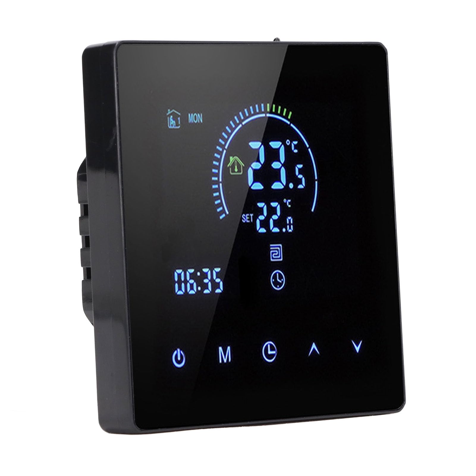 FTVOGUE Termostat Cyfrowy Programowalny Termostat PC 16A Wyświetlacz LCD AC 90 V do 240 V 41x86x86 Mm 41F do 140F Ogrzewania Elektrycznego w Hotelu Home Office (Typ standardowy)