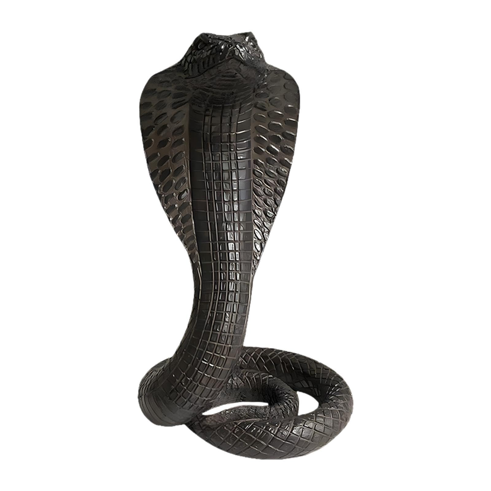 Figurine serpent résine marron noir déco maison et ornement de jardin