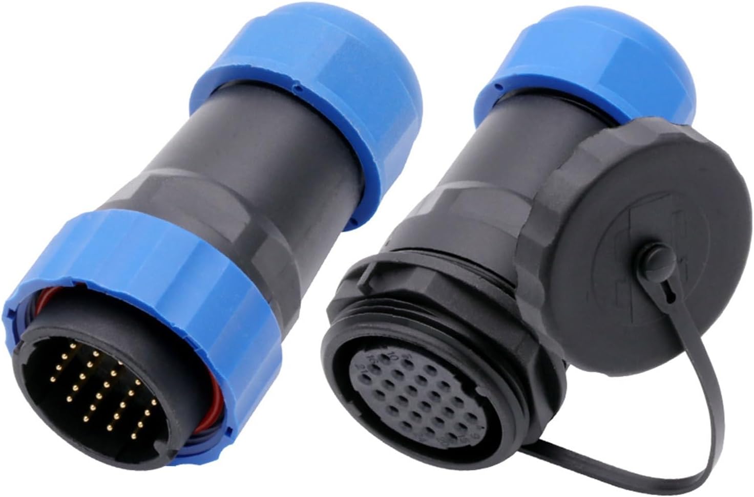 10sets SP/SD28 Docking Aviation Plug Socket Male + Female 1/2/3/4/5/6/7/9/12/14 Pins IP68 SP28 28mm Aviation Connector(SD28-24P)