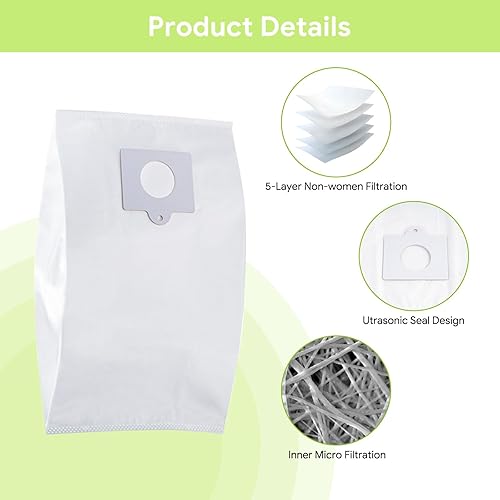 Miniatura 3 de Puredaisy - Bolsas de repuesto para aspiradoras Kenmore - Paquete de 6 bolsas - Compatible con las series tipo CQ 5055, 50555, 50557, 50558 y tipo