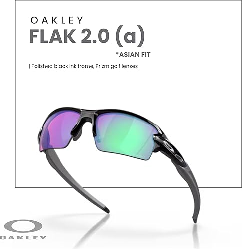 Miniatura 5 de Oakley Flak 2.0 Asian Fit OO9271 - Lentes de sol rectangulares de puente bajo para hombre, correa + kit de cuidado de diseñador iWear