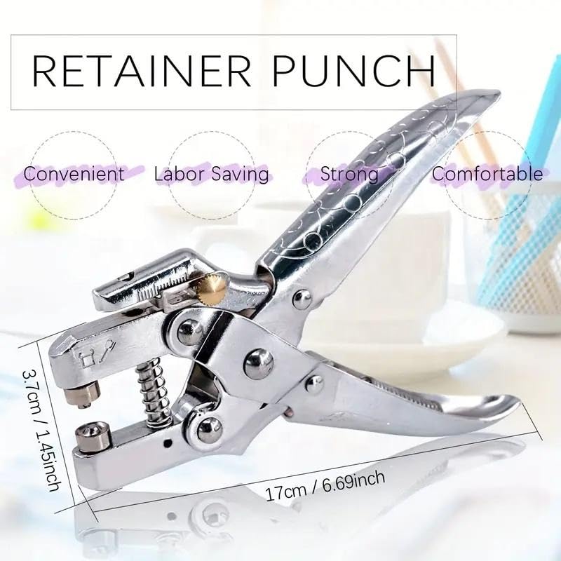 Image of DIY Crafts Eyelet Hole Punch Plier Steel Handle Tools Multi-Functional Grip OEM Customizable for 5MM Eyelet Installation (500, Mix Colour, As Image Shown)