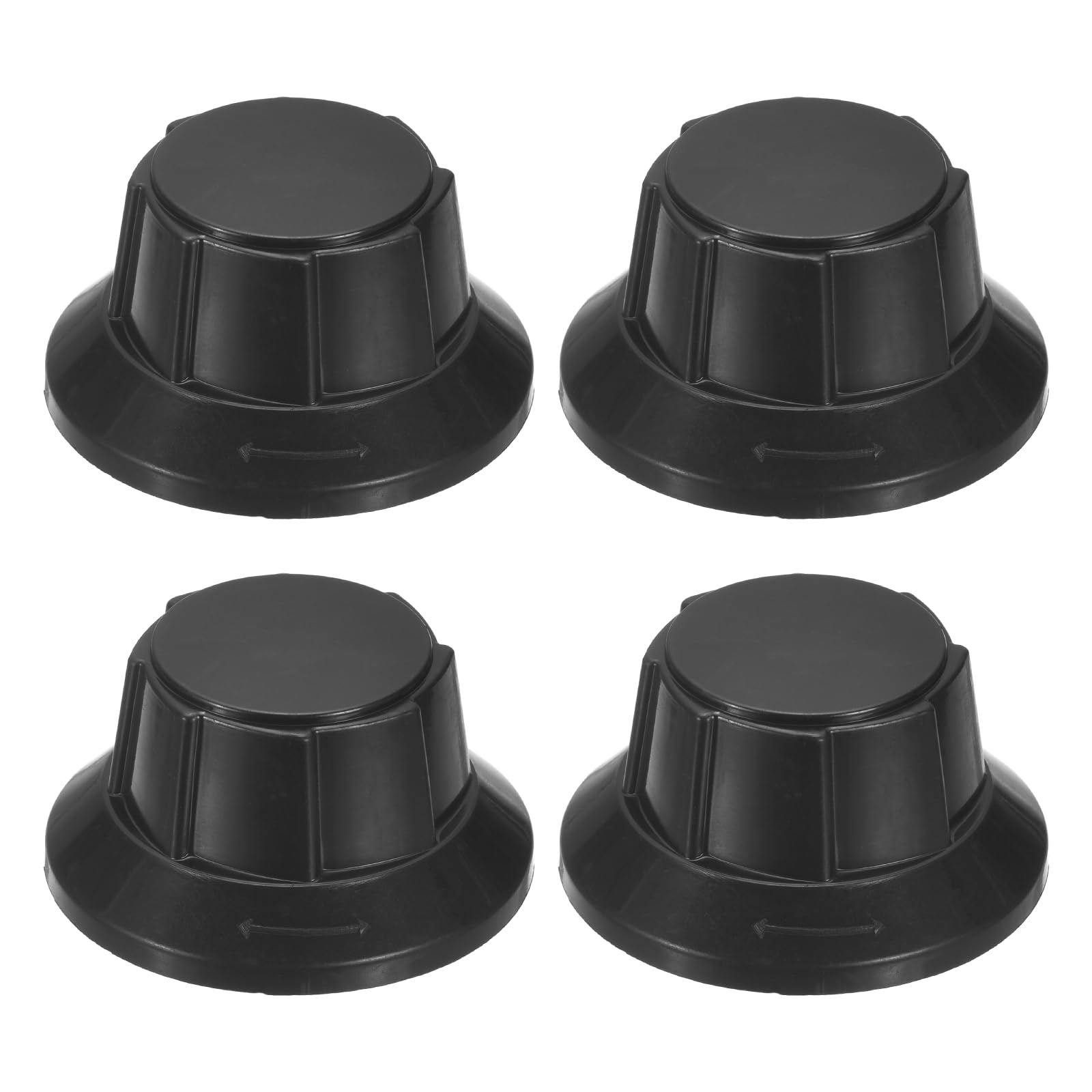 sourcing map 4Pcs Hole Fan Blade Nut Covers (M8 x 1.5) - Universal Plastic Fan Fixing Kit Replacement General Nut Fixed Lock Fittings Cover for Electric Repair, Black