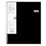 Blue Sky 2026 Weekly and Monthly Planner Calendar&comma; Includes January 2026 - December 2026&comma; 8&period;5" x 11"&comma; Flexible Cover&comma; Wirebound&comma; Laminated Tabs&comma; Storage Pocket&comma; Enterprise