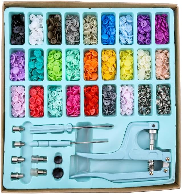 Multifunction Snaps and 3 Kinds Replace Snap Pliers Set, T5 Plastic/Metal Buttons for Sewing & Crafting Clothing Resin Garment